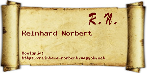 Reinhard Norbert névjegykártya